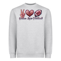 Peace Love Football Heavyweight Sweatshirt | Teevron