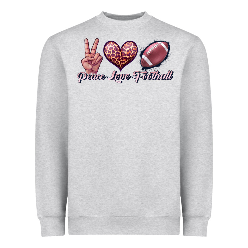 Peace Love Football Heavyweight Sweatshirt by JahusDesignShop | Teevron