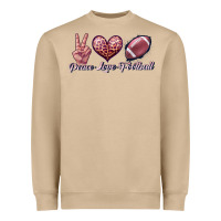 Mushroom peace love football Heavyweight Sweatshirt - JahusDesignShop