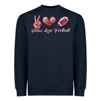 Navy peace love football Heavyweight Sweatshirt - JahusDesignShop