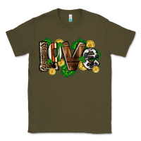 Army Green Western love St. Patrick's Day Classic Tee - CowGirlArtShop