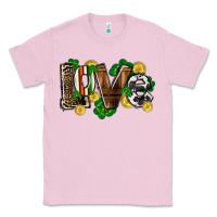 Bubblegum Pink Western love St. Patrick's Day Classic Tee - CowGirlArtShop
