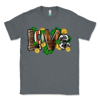 Charcoal Heather Western love St. Patrick's Day Classic Tee - CowGirlArtShop