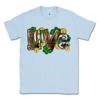 Dusty Blue Western love St. Patrick's Day Classic Tee - CowGirlArtShop