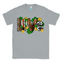 Heather Grey Western love St. Patrick's Day Classic Tee - CowGirlArtShop