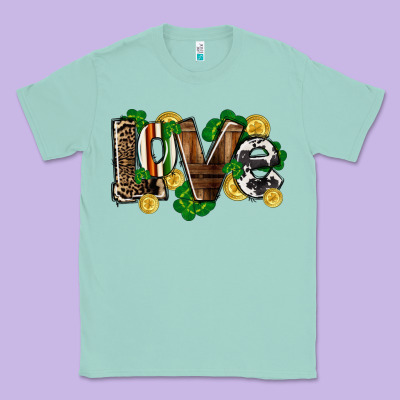 Western Love St. Patrick's Day Classic Tee Designed By Cowgirlartshop