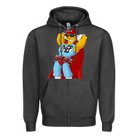 Charcoal Heather The Simpsons duff beer Zipper Hoodie - artisFamous