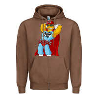Chestnut The Simpsons duff beer Zipper Hoodie - artisFamous