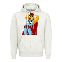 Oatmeal Heather The Simpsons duff beer Zipper Hoodie - artisFamous