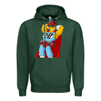 Sports Green The Simpsons duff beer Zipper Hoodie - artisFamous