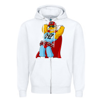 White The Simpsons duff beer Zipper Hoodie - artisFamous
