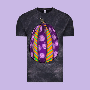 Watercolor Halloween Pumpkin Vintage Tee Designed By Ranaportraitstore
