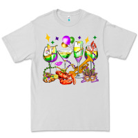 Dove Grey mardi gras wine glasses olivia Premium Tee - OliviaCreatesArt