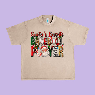 Santa's Favorite Baseball Player For Christmas Urban Heavy Tee Designed By Fadigitalartstudio