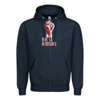 Navy Stephanie Miller Show Zipper Hoodie - artisFamous