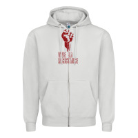 Dove Grey Stephanie Miller Show Zipper Hoodie - artisFamous
