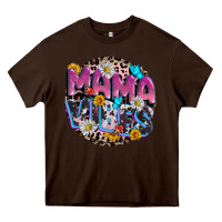 Chocolate Brown Mama vibes Mother's Day Heavy Core Tee - CowGirlArtShop