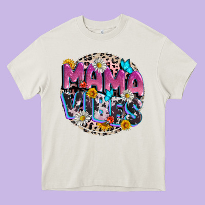 Mama Vibes Mother's Day Heavy Core Tee Designed By Cowgirlartshop