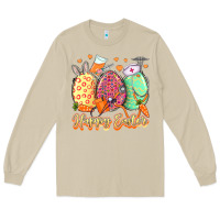 Mushroom Happy Easter Eggs Nurse Long Sleeve Tee - LillyAllenDesigns