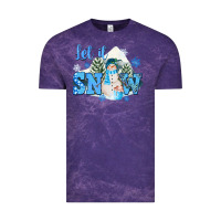 Cloud Purple let it snow christmas Vintage Tee - FaDigitalArtStudio
