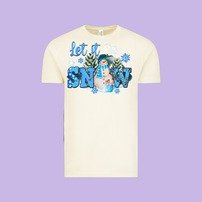Let It Snow Christmas Vintage Tee Designed By Fadigitalartstudio