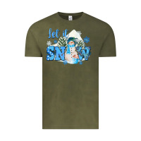 Vintage Olive let it snow christmas Vintage Tee - FaDigitalArtStudio