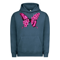 Pigment Midnight Navy floral pink butterfly Urban Hoodie - Jasminsmagicworld