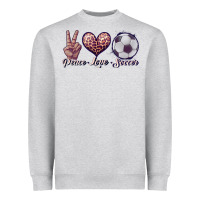 Peace Love Soccer Heavyweight Sweatshirt | Teevron