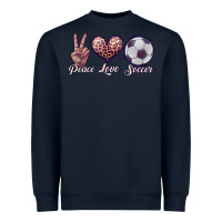 Navy peace love soccer Heavyweight Sweatshirt - JahusDesignShop
