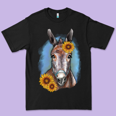 Sunflower Donkey Premium Tee Designed By Ranaportraitstore