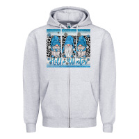 Heather Grey hello winter gnome Zipper Hoodie - JahusDesignShop