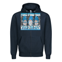 Navy hello winter gnome Zipper Hoodie - JahusDesignShop