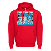 Red hello winter gnome Zipper Hoodie - JahusDesignShop