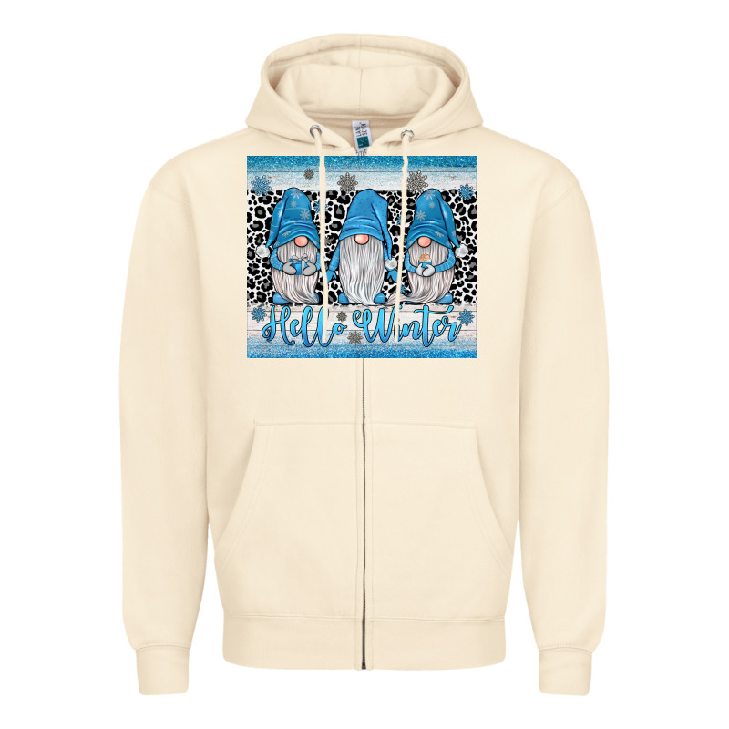 Hello Winter Gnome Zipper Hoodie by JahusDesignShop | Teevron