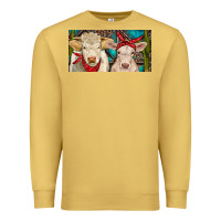 Antique Gold Charolais bull and calf Premium Sweatshirt - RanaPortraitStore