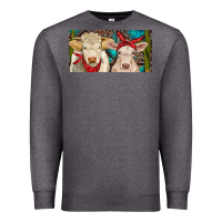 Charcoal Heather Charolais bull and calf Premium Sweatshirt - RanaPortraitStore