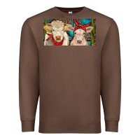 Chestnut Charolais bull and calf Premium Sweatshirt - RanaPortraitStore