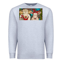Heather Grey Charolais bull and calf Premium Sweatshirt - RanaPortraitStore