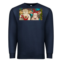 Navy Charolais bull and calf Premium Sweatshirt - RanaPortraitStore