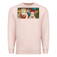 Pale Pink Charolais bull and calf Premium Sweatshirt - RanaPortraitStore