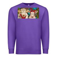 Purple Charolais bull and calf Premium Sweatshirt - RanaPortraitStore