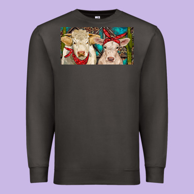 Charolais Bull And Calf Premium Sweatshirt Designed By Ranaportraitstore