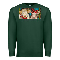 Sports Green Charolais bull and calf Premium Sweatshirt - RanaPortraitStore
