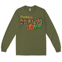 Army Green Happy crawdi Gras Long Sleeve Tee - LillyAllenDesigns