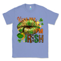 Colony Blue St. Patrick's Kiss me I'm Irish with lip Classic Tee - HowdyJamesFarm
