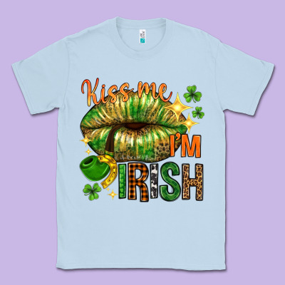 St. Patrick's Kiss Me I'm Irish With Lip Classic Tee Designed By Howdyjamesfarm