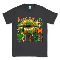 Smoke St. Patrick's Kiss me I'm Irish with lip Classic Tee - HowdyJamesFarm