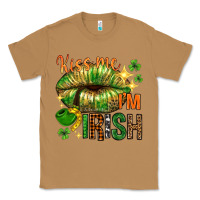 Toasted Coconut St. Patrick's Kiss me I'm Irish with lip Classic Tee - HowdyJamesFarm