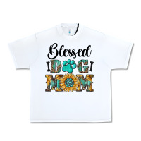 White Blessed dog mom Urban Heavy Tee - RanaPortraitStore