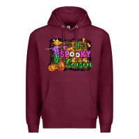 Burgundy it's spooky season halloween Premium Hoodie - Artiststas